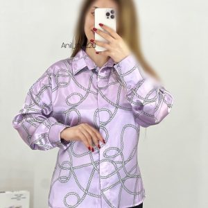 شومیز ساتن طرح دار