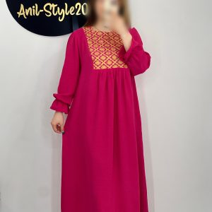 پیراهن مانتویی با خرجکار هندی