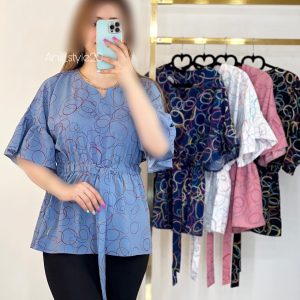 شومیز آستین کلوش فانتزی