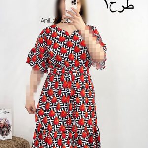 پیراهن آستین عروسکی یلدایی