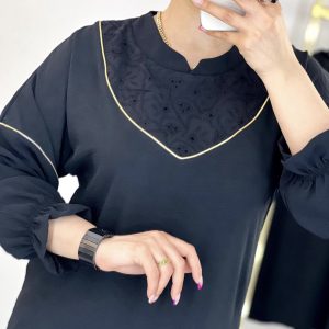 تونیک مشکی خرجکار خامه دوزی