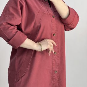 تونیک مانتویی کتان سنگ شور