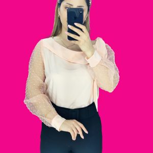 شومیز مجلسی آستین تور