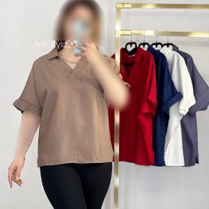 شومیز یقه وی