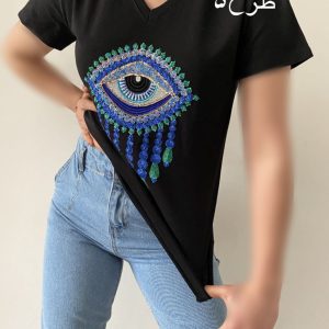 تیشرت ترک مشکی چشم نظر