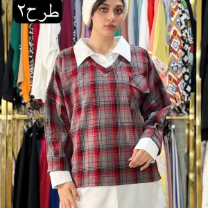 تونیک پاییزه کشمیر چهارخونه