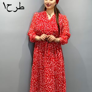 پیراهن چپ و راستی طرح دار