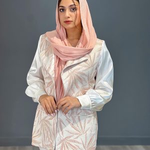 کت ژاکارد با آستین ساتن