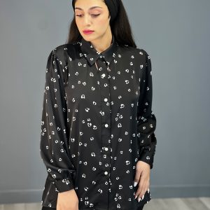 شومیز ساتن طرح دار